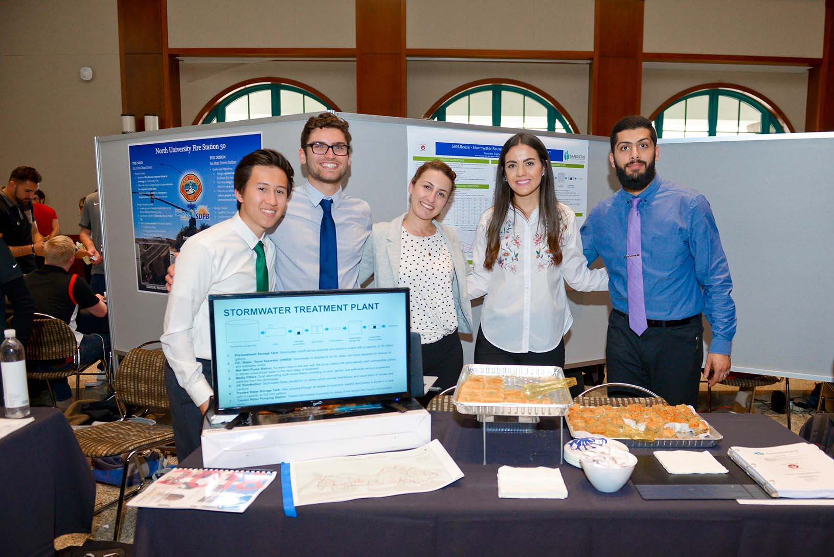 Engineering students presenting their project at Design Day