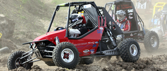 Student riding an off-road vehicle