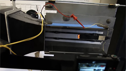 Engineering equipment with flame
