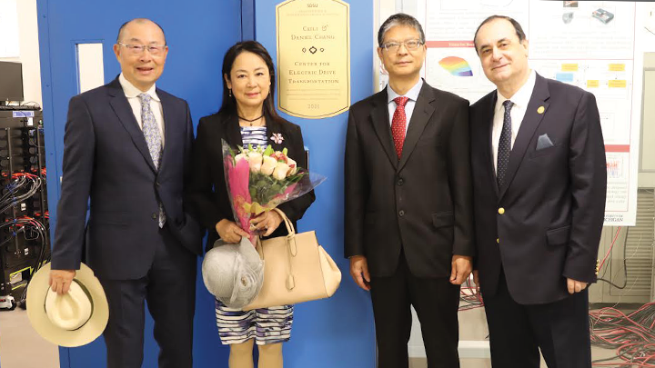(From left) Daniel Chang, Cai Li Chang, Chris Mi and Dean Eugene Olevsky