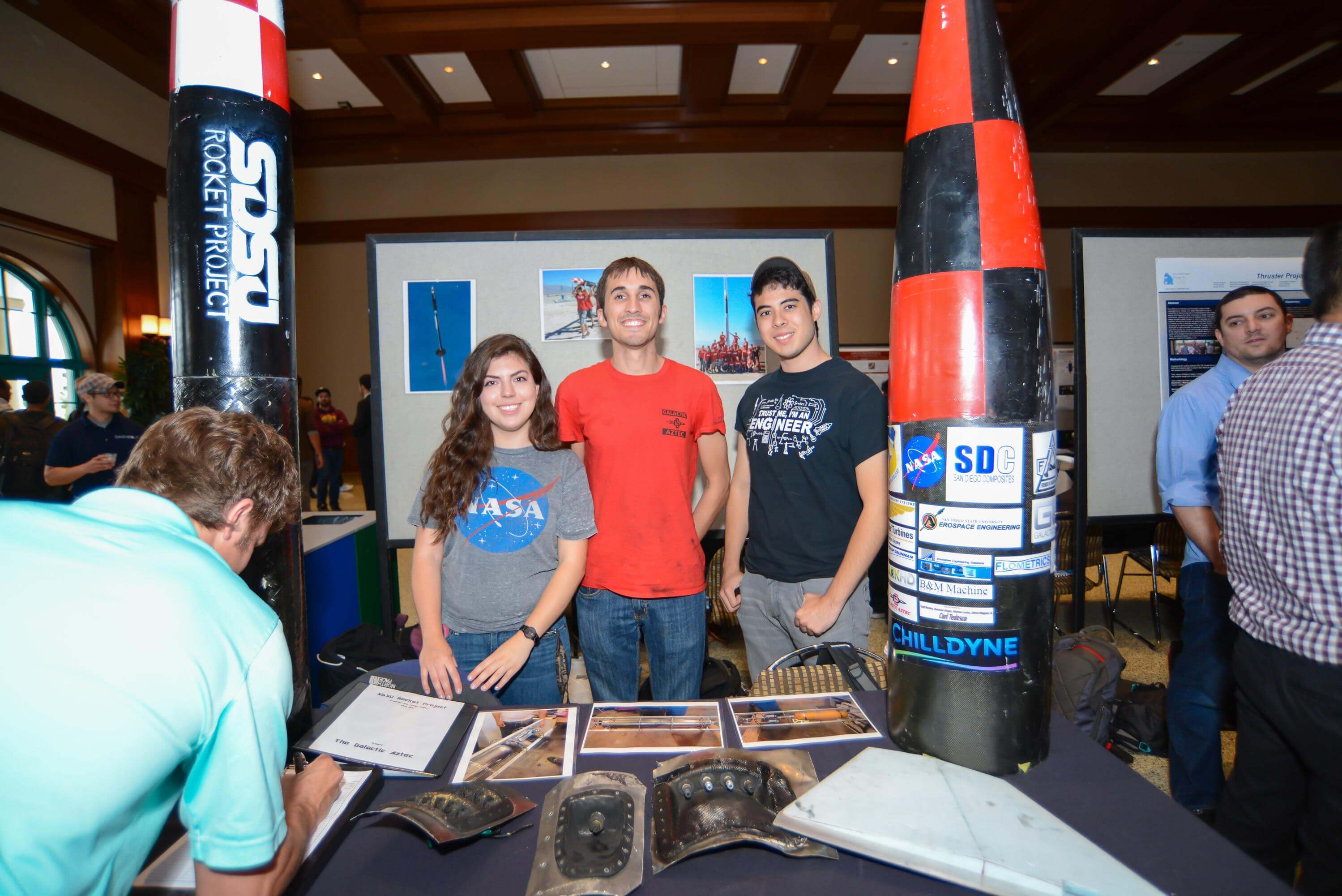 Group of three students.