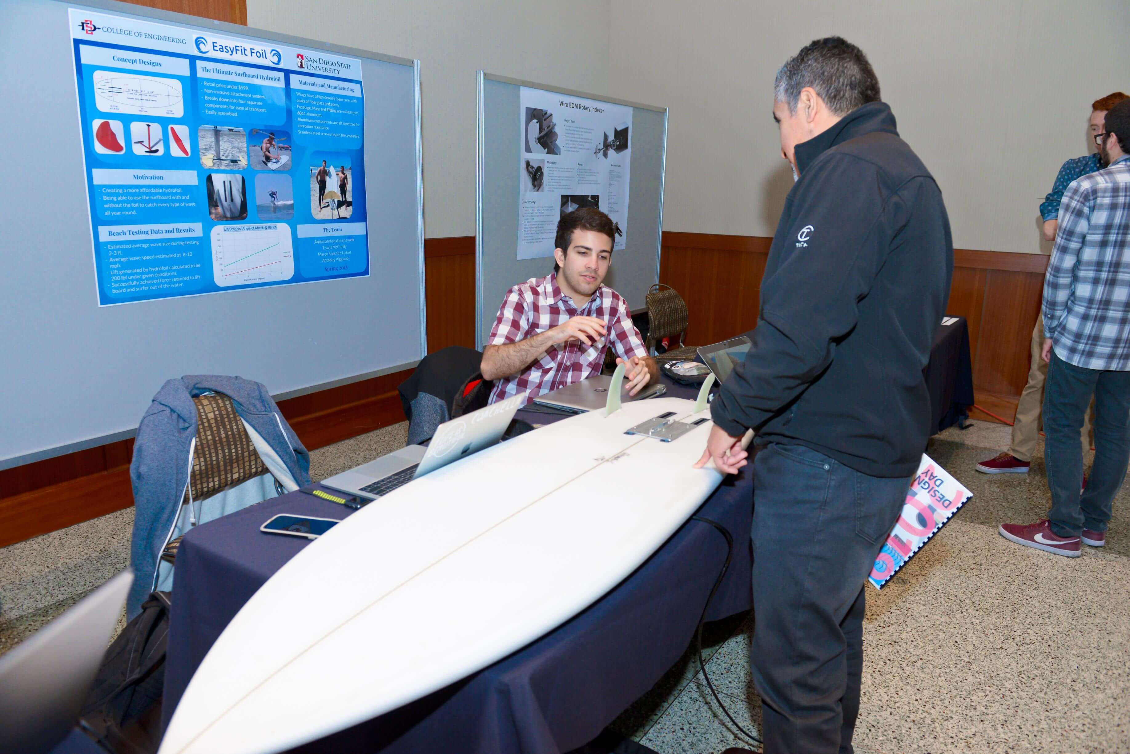 A student explains his EasyFit Foil project.