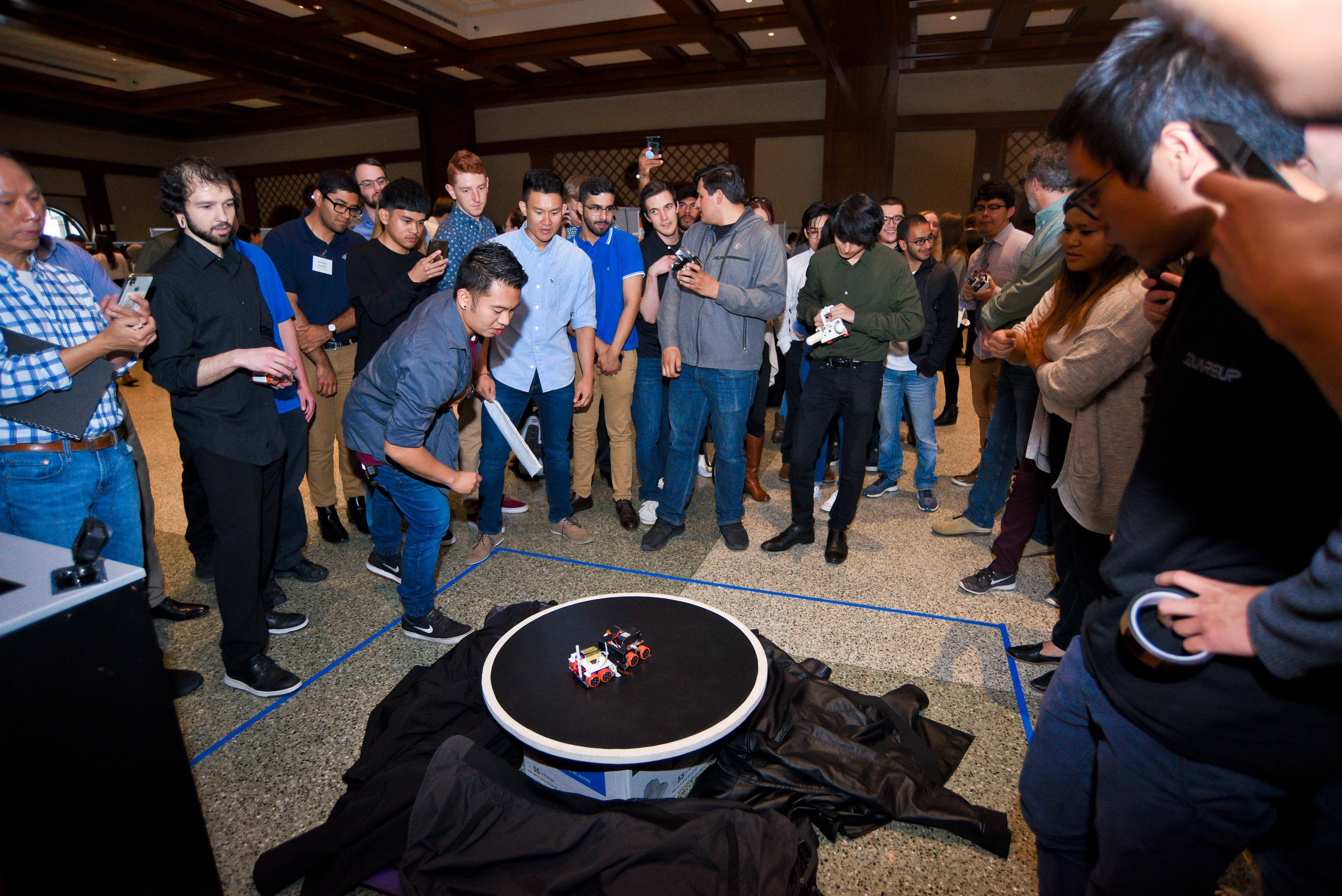 2018 Crowd gathered around robot showcase