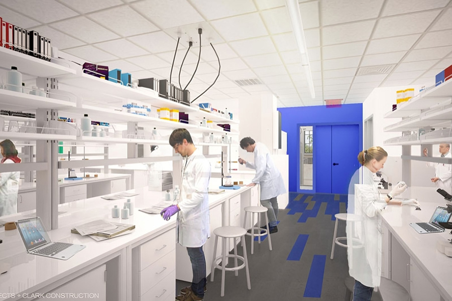 Architectural rendering of the Conrad Prebys Viromics Center