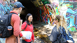 Alicia Kinoshita with students