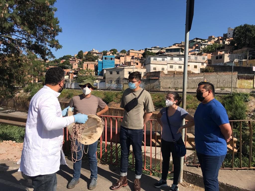 Students are learning about wastewater treatment technologies and approaches that are "uniquely Brazilian," technologies that have been developed in Brazil, but are not commonly used in the United States. Photo credit: Natalie Mladenov