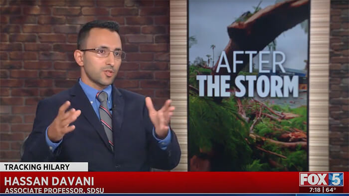 SDSU Associate Professor Hassan Davani discusses storm water management on Fox 5 News