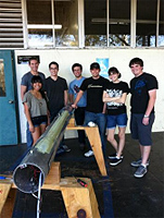 Students with project